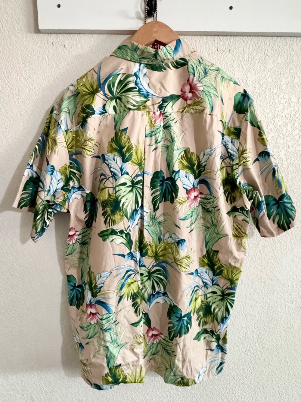 Cooke Street short Sleeve Aloha Hawaiian 100% cotton Floral Tan button up XL - Picture 5 of 8